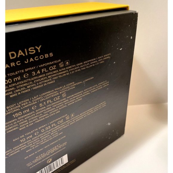 Daisy Marc Jacobs Perfume Box Yellow Cute Storage Display Rectangular Flowers - Picture 15 of 16